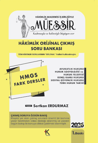 HMGS, Hakimlik Sınavları,HMGS Çıkmış Sorular, - Kuram Kitap - MÜESSİR 