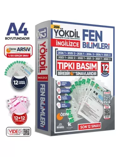 - İnformal Yayınları İngilizce Yökdil Fen Bilimleri Tıpkı Basım 12 li 
