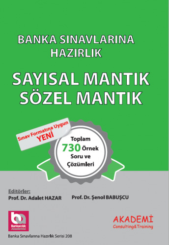 Banka Sınavlarına Hazırlık Sayısal Mantık - Sözel Mantık Adalet Hazar