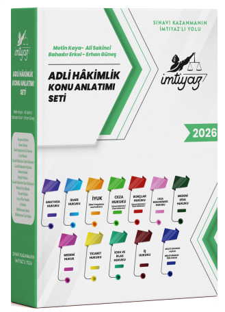 İmtiyaz 2026 Adli Hâkimlik Ders Notu Seti