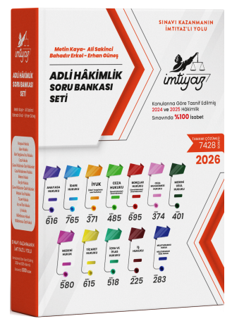 İmtiyaz 2026 Adli Hâkimlik Soru Bankası Seti