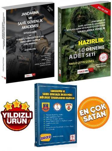 Tercih Kitabevi Jandarma ve Sahil Güvenlik Akademisi Sınavlarına Hazırlık Kitabı( 3 Kitap-Soru-Deneme-Mülakat)