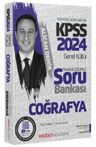 İndeks Akademi 2024 KPSS Coğrafya Soru Bankası Çözümlü Alican Demir