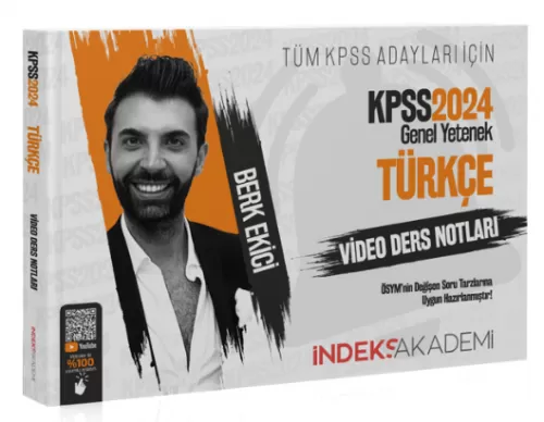 İndeks Akademi 2024 KPSS Türkçe Video Ders Notları Berk Ekici