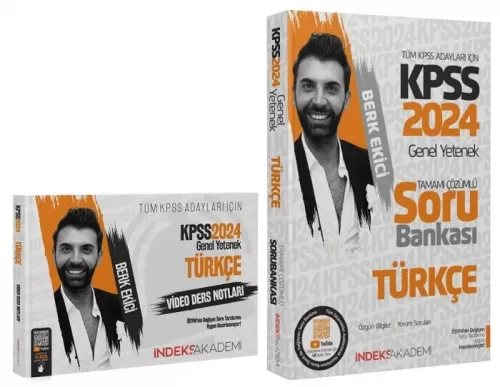 İndeks Akademi 2024 KPSS Türkçe Video Ders Notları Soru Bankası 2'li S