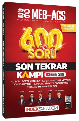 Tüm Dersler Soru Bankası - İndeks Akademi 2026 MEB-AGS Son Tekrar Kamp