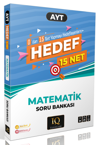 IQ Yayınları AYT Matematik Hedef 15 Net Soru Bankası