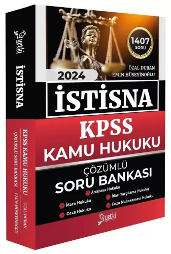 Yetki Yayınları 2024 KPSS A Grubu Kamu Hukuku İSTİSNA Soru Bankası Çöz