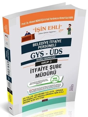Savaş Yayınları 2025 GYS-ÜDS Belediye İtfaiye Personeli Şube Müdürü Soru bankası 3. Grup