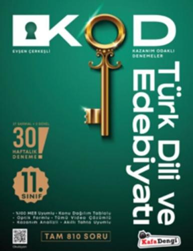 Kafa Dengi Yayınları 11. Sınıf Kod Türk Dili ve Edebiyatı Kazanım Odak