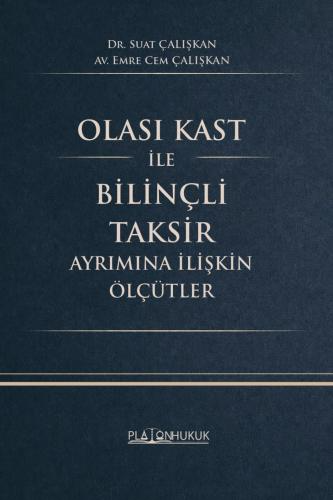 Hukuk Kitapları,Ceza Hukuku, - Platon Hukuk - Olası Kast İle Bilinçli 