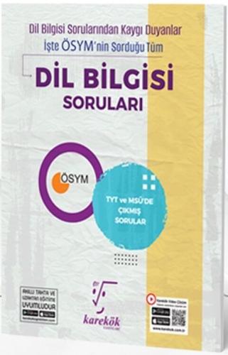 Karekök Yayınları TYT ve MSÜ Dil Bilgisi Çıkmış Sorular Komisyon