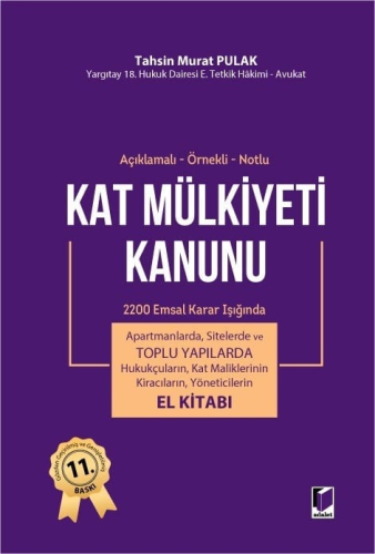 Kanunlar - Kat Mülkiyeti Kanunu El Kitabı - Tahsin Murat Pulak - 431