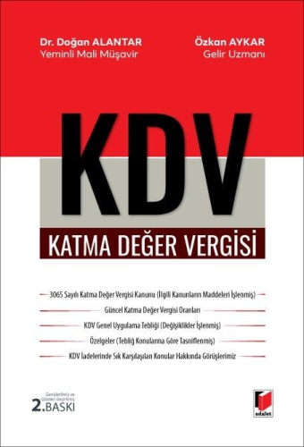 Hukuk Kitapları, - Adalet Yayınevi - Katma Değer Vergisi (KDV)