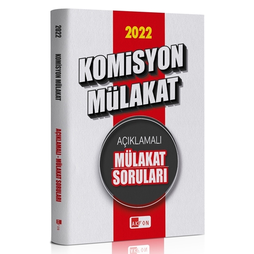 Akfon Yayınları KOMİSYON Açıklamalı Mülakat Soruları Komisyon