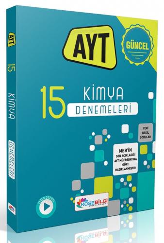 KöşeBilgi Yayınları AYT Kimya 15 Branş Denemesi Komisyon