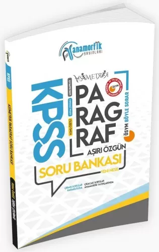 Anamorfik Yayınları 2025 KPSS Türkçe Asimetrik Paragraf Soru Bankası Konu Özetli Dijital Çözümlü