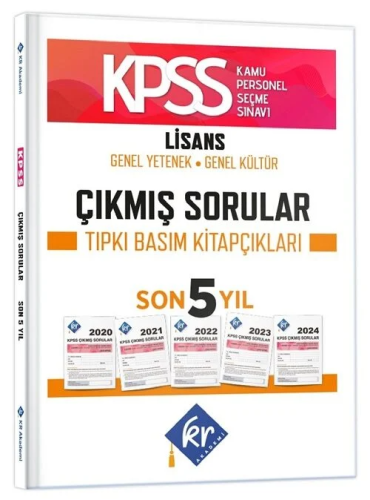 KR Akademi KPSS Genel Yetenek Genel Kültür Tıpkı Basım Son 5 Yıl Çıkmış Sorular