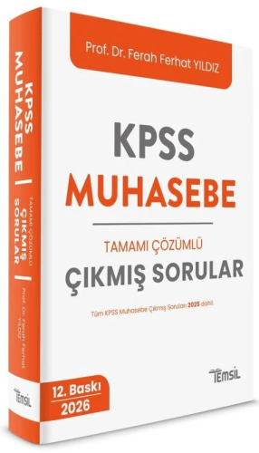 Temsil Yayınları 2026 KPSS A Grubu Muhasebe Çıkmış Sorular Çözümlü