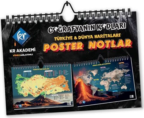 KR Akademi Coğrafyanın Kodları Türkiye ve Dünya Duvar Haritaları Poste