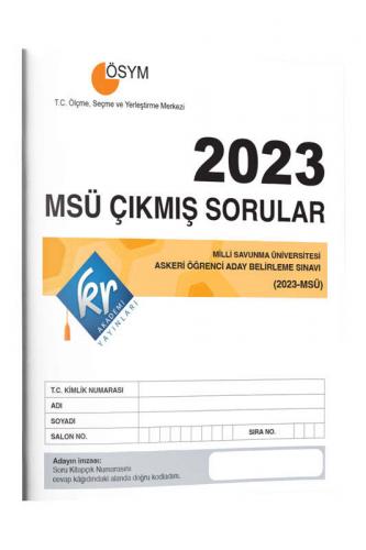 KR Akademi 2023 MSÜ Çıkmış Sorular Tıpkı Basım Kitapçığı Komisyon