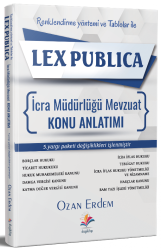 Dizgi Kitap İcra Müdürlüğü LEX Publica Mevzuat Konu Anlatımı Ozan Erde