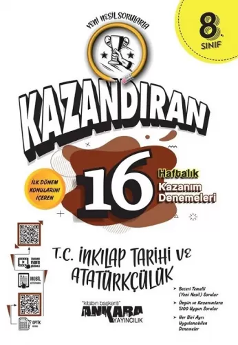 Ankara Yayınları 8. Sınıf TC İnkılap Tarihi ve Atatürkçülük Kazandıran