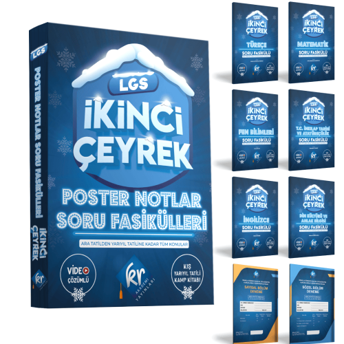 Kr Akademi 8. Sınıf LGS Poster Notlar Soru Fasikülleri İkinci Çeyrek K