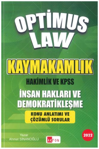 Akfon Yayınları Optimus Law Kaymakamlık İnsan Hakları ve Demokratikleş