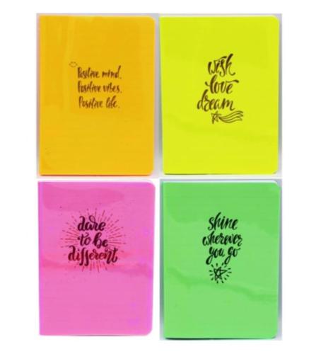 Lizy Collection Not Defteri Fosforlu Şeffaf Turuncu Kapak A6 40 Yp