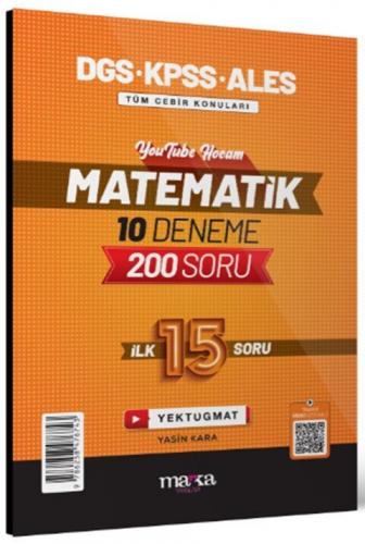 Marka Yayınları 2024 DGS KPSS ALES Matematik 10 Deneme Yasin Kara