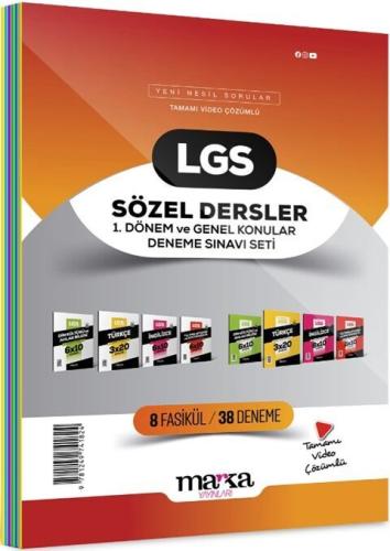 Marka Yayınları 2024 LGS Sözel Dersler 1. Dönem ve Genel Konular Denem