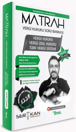 HMGS, Hakimlik Sınavları, - Temsil Kitap - MATRAH Vergi Hukuku, Vergi 