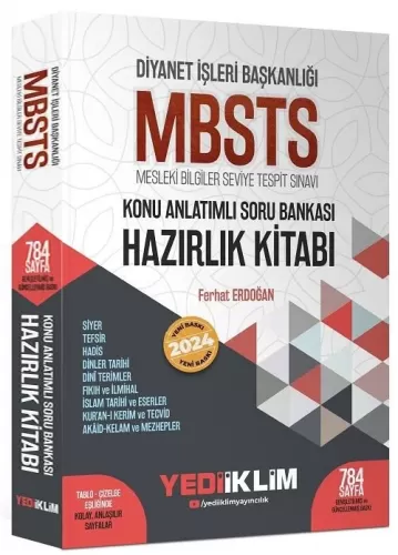 Yediiklim Yayınları 2024 Diyanet İşleri Başkanlığı MBSTS Konu Anlatıml