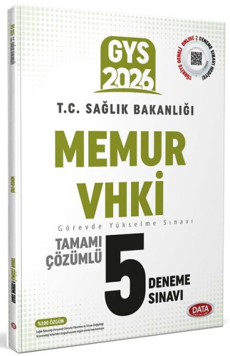 Data Yayınları 2026 T.C. Sağlık Bakanlığı Memur VHKİ Tamamı Çözümlü 5 Deneme Sınavı