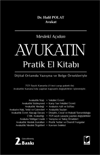 Hukuk Kitapları, - Adalet Yayınevi - Mesleki Açıdan Avukatın Pratik El
