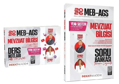 İndeks Akademi 2026 MEB-AGS Mevzuat Bilgisi Video Ders Notları ve Soru Bankası 2'li Set