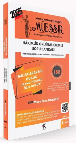 MÜESSİR Milletlerarası Hukuk Orijinal Çıkmış Soru Bankası Çözümlü