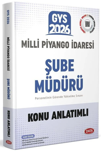 Data Yayınları 2026 Milli Piyango İdaresi Genel Müdürlüğü GYS Şube Müdürü Konu Anlatımlı