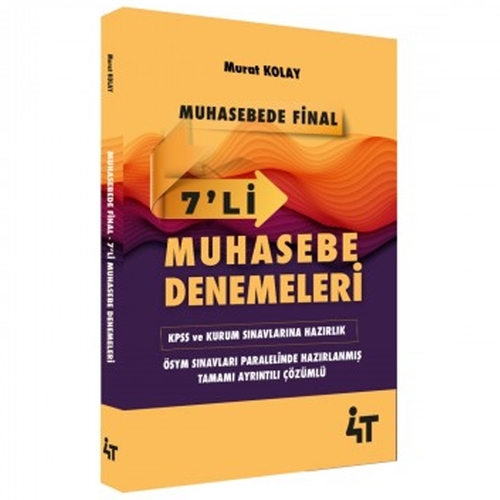 4T Yayınları KPSS A Grubu Muhasebe Final 7 Deneme Çözümlü Murat Kolay