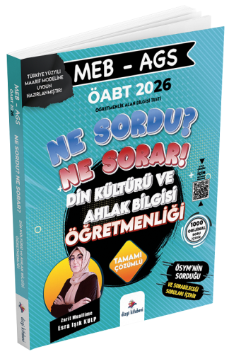 Dizgi Kitap 2026 ÖABT MEB-AGS Din Kültürü ve Ahlak Bilgisi Öğretmenliği Ne Sordu Ne Sorar Soru Bankası Çözümlü