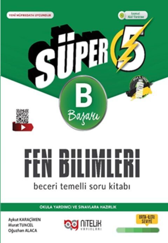 Nitelik Yayınları 5. Sınıf Fen Bilimleri Süper A Beceri Temelli Soru Kitabı