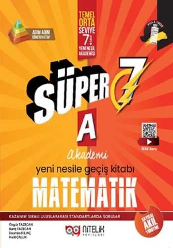 Nitelik Yayınları 7. Sınıf Matematik Süper A Soru Kitabı Özgür Tazecan