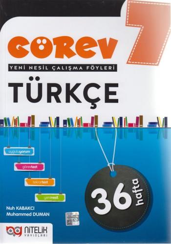 Nitelik Yayınları 7. Sınıf Türkçe Görev Yeni Nesil Çalışma Föyleri Muh