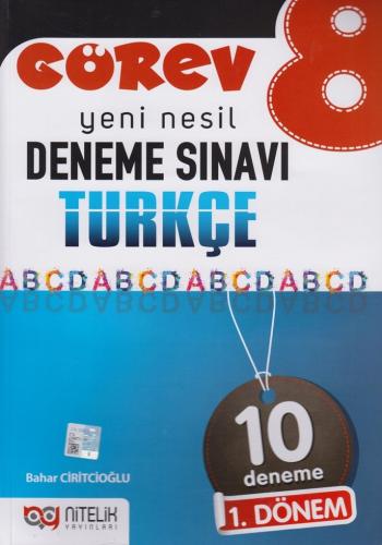 Nitelik Yayınları 8. Sınıf LGS 1. Dönem Türkçe Görev 10 Deneme Bahar C