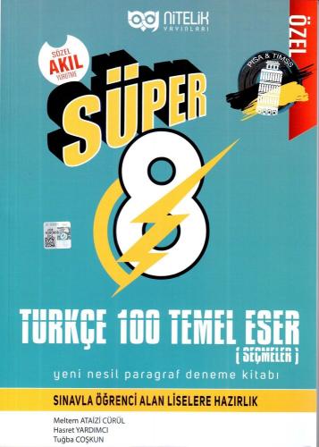 Nitelik Yayınları 8. Sınıf Süper Türkçe 100 Temel Eser Yeni Nesil Para