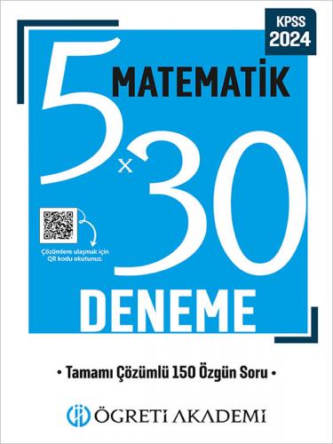 Öğreti Akademi 2024 KPSS Matematik 5x30 Deneme Çözümlü Komisyon