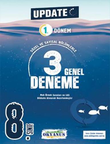 Okyanus Yayınları 8. Sınıf LGS 1. Dönem Update 3 Genel Deneme Komisyon