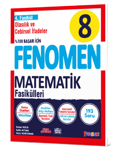 Fenomen Okul 8. Sınıf Fenomen Matematik 4. Fasikül Olasılık, Cebirsel 