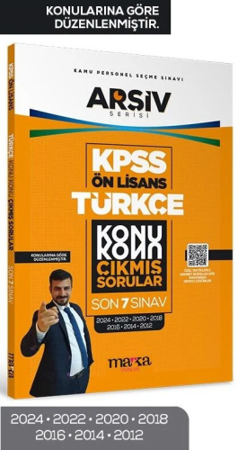 Marka Yayınları 2026 KPSS Ön Lisans Türkçe Çıkmış Sorular Son 7 Yıl Konularına Göre Çözümlü ARŞİV Serisi